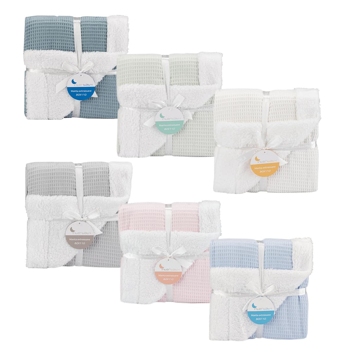 Manta para bebé estampada com estrelas e lua da Interbaby 421100985