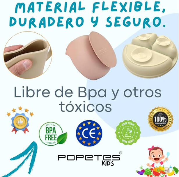 Vajilla de Silicona SMOOTH | Popetes Kids