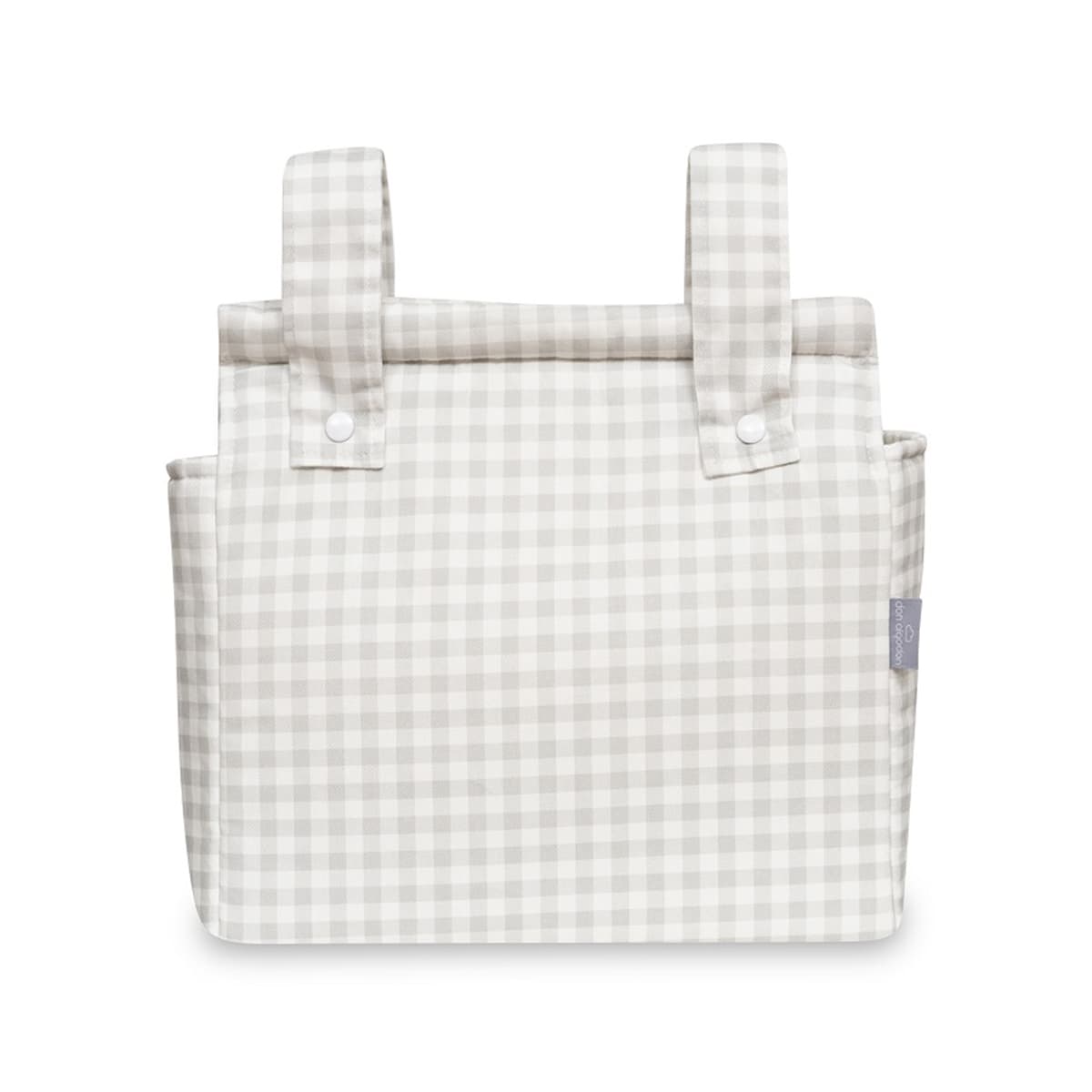 Bolso talega vichy. Gris claro. Don Algodón D90101