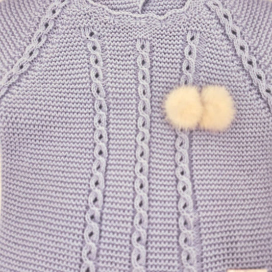 Conjunto de primera puesta azul brisa para bebé con capota Don Algodón DAB-51010
