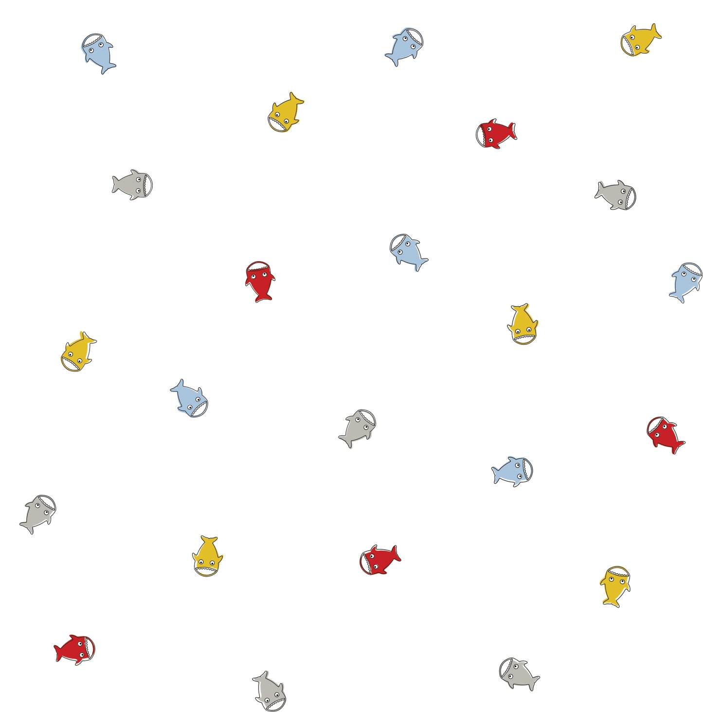 Mini Muselina 100% algodón - Estampado sharky multicolor