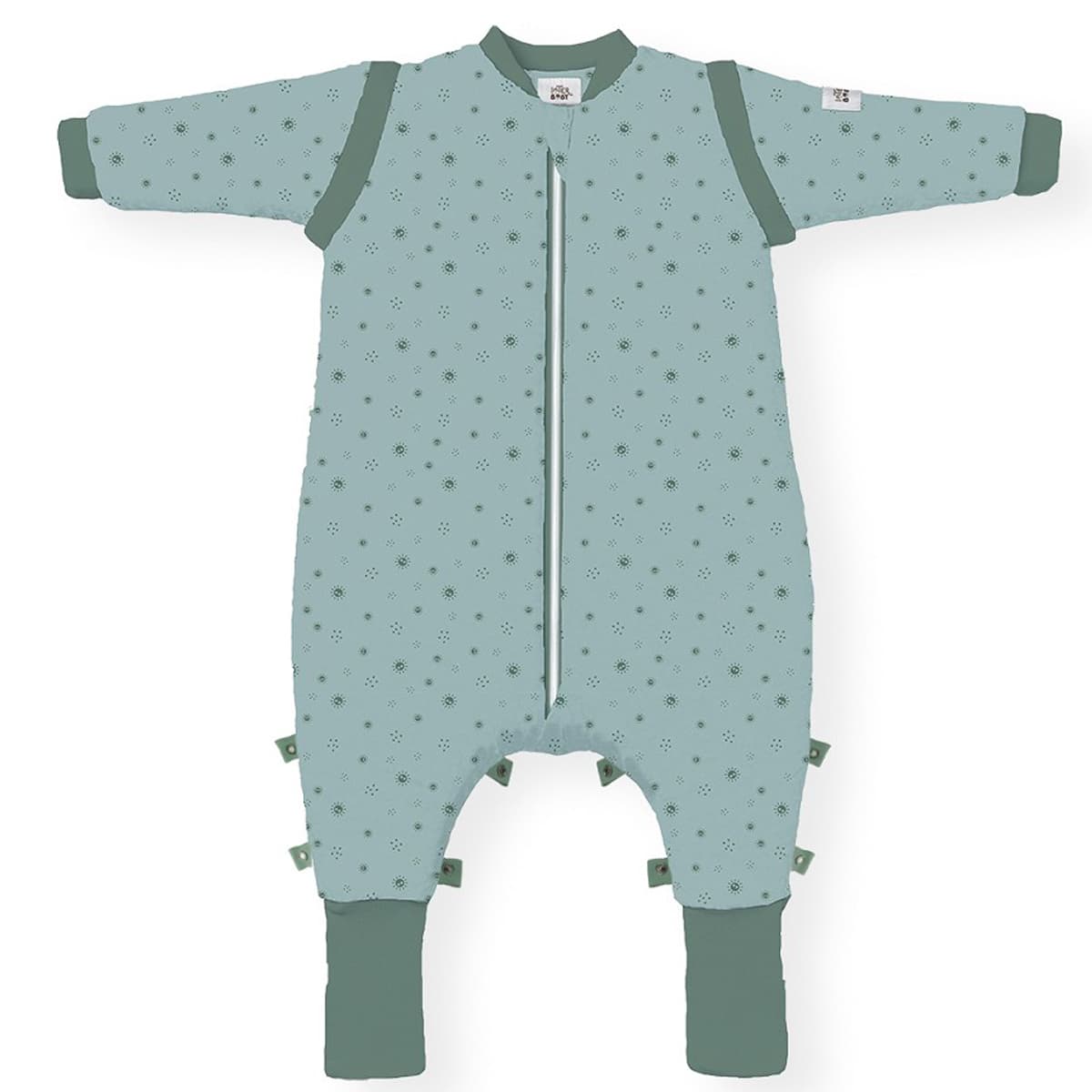 Mono de Dormir Verde para Bebé con Mangas Extraíbles – Interbaby (1 a 3 años) MON01