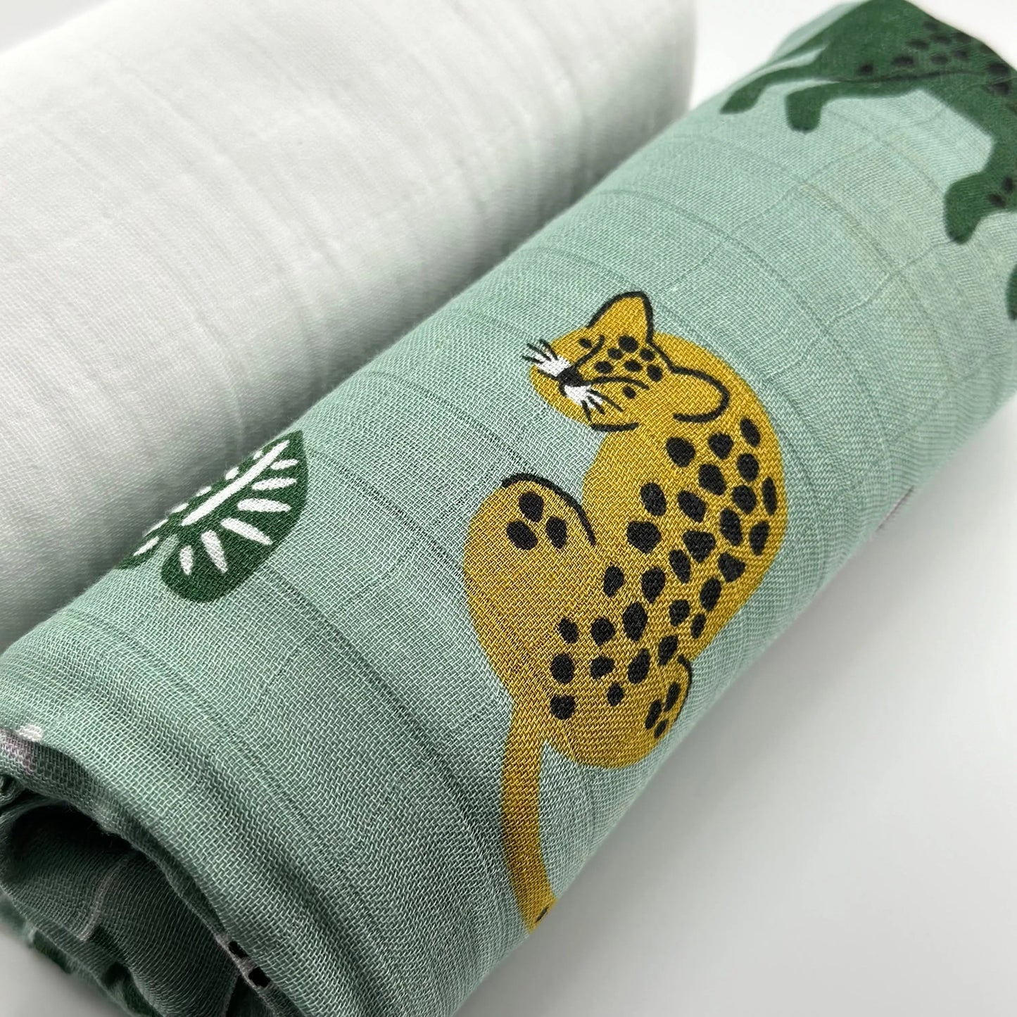 Pack 2 Muselinas Tigre + White 70% Bamboo +30 % Algodón Nenina & Co