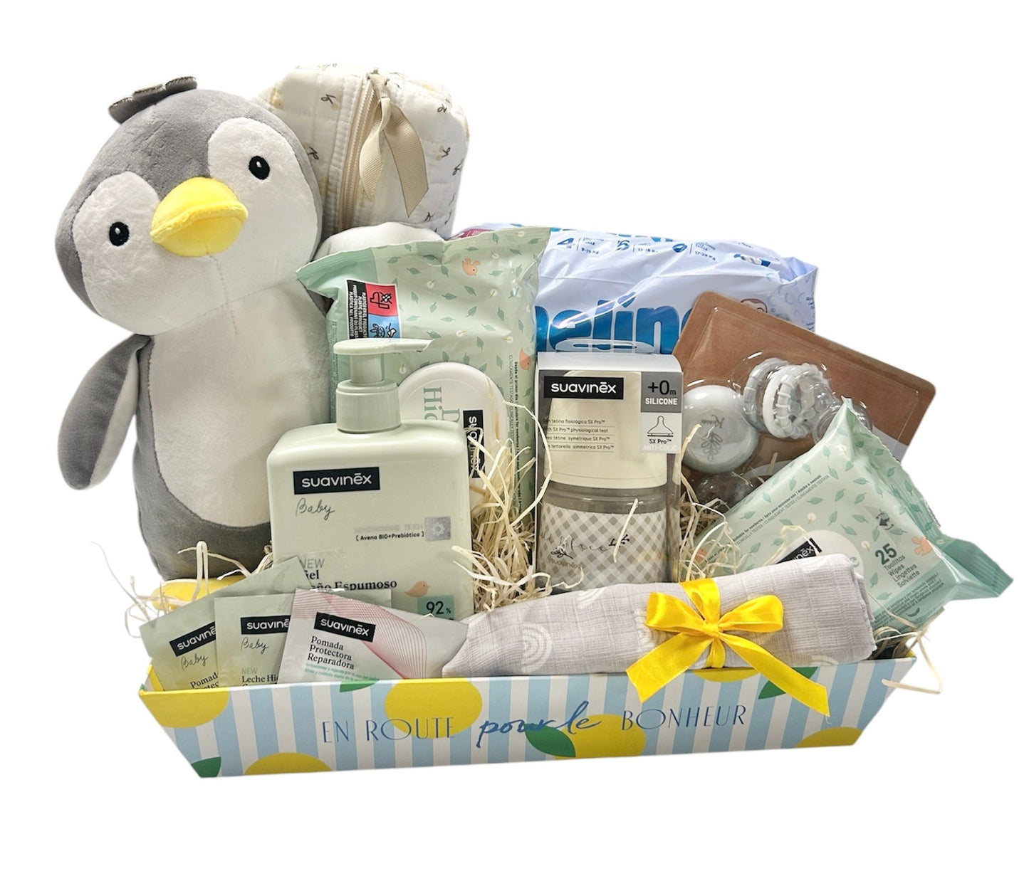 Canastilla Regalo Nacimiento Baby Pingüino | Canastilla Suavinex