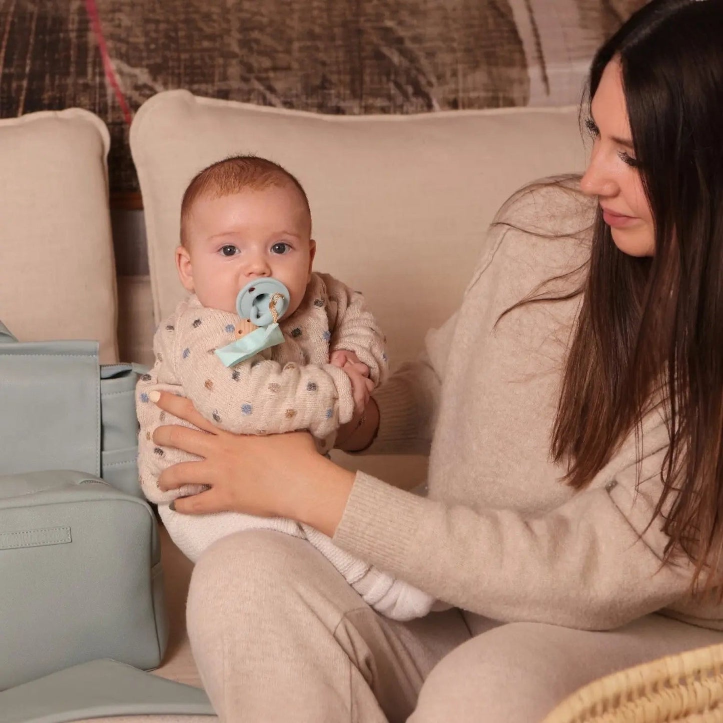 Portadocumentos Bebé Eco piel MIREM By Nenina & Co Dusty Blue