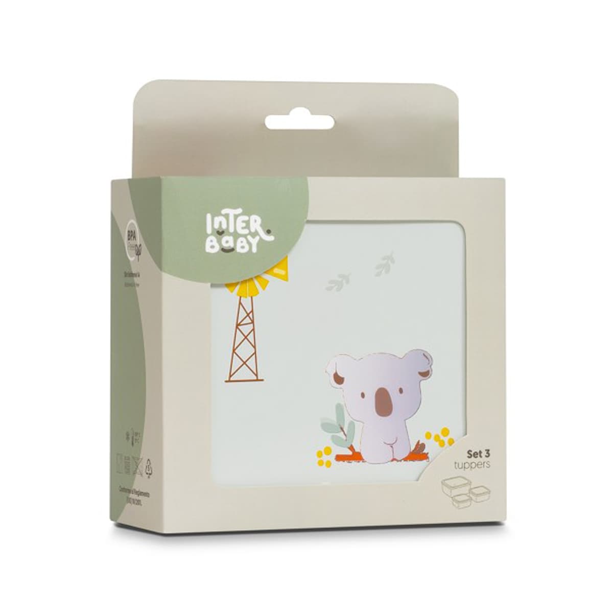 Set de 3 tuppers para bebé Koala | Interbaby