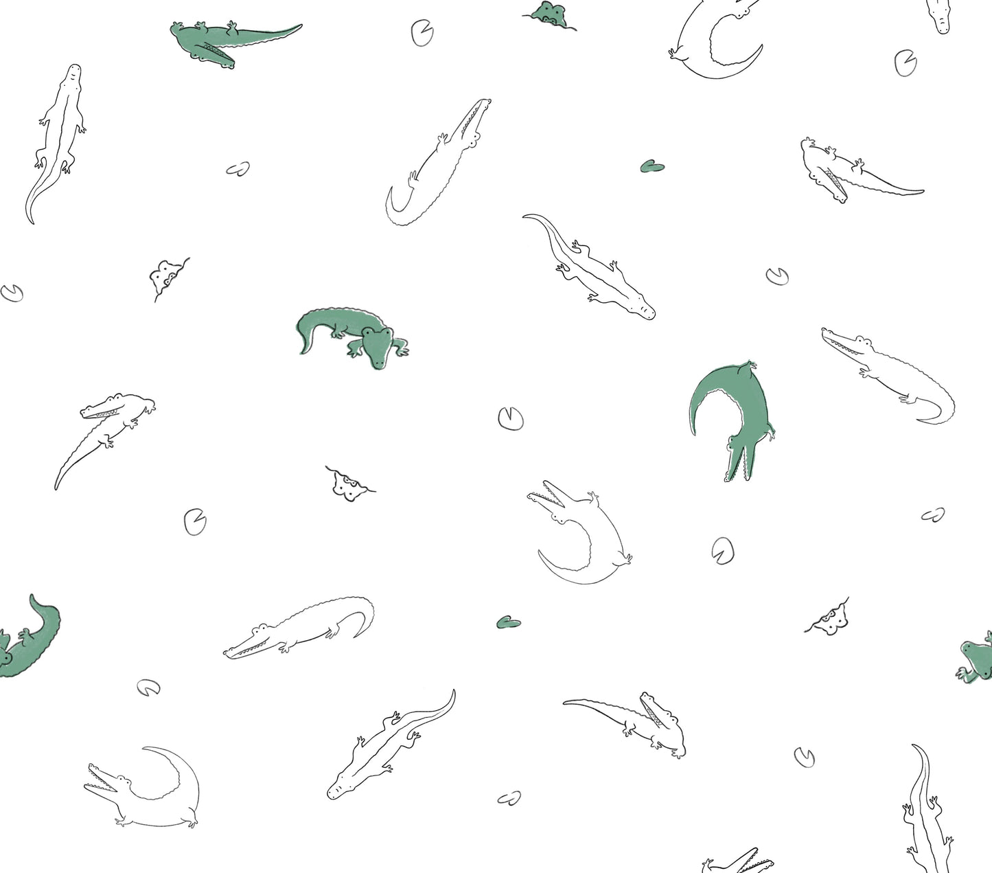 Mini Muselina 100% algodón - Estampado crocodile