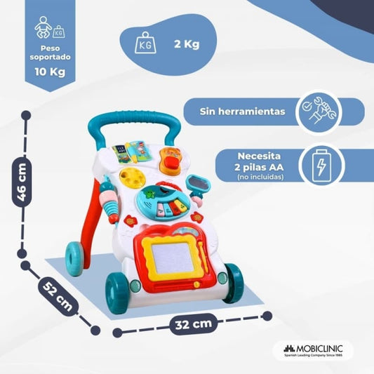 Andador para Bebés Interactivo con Juegos Luces Música y Ajuste de Velocidad MIF-00003/07-ML