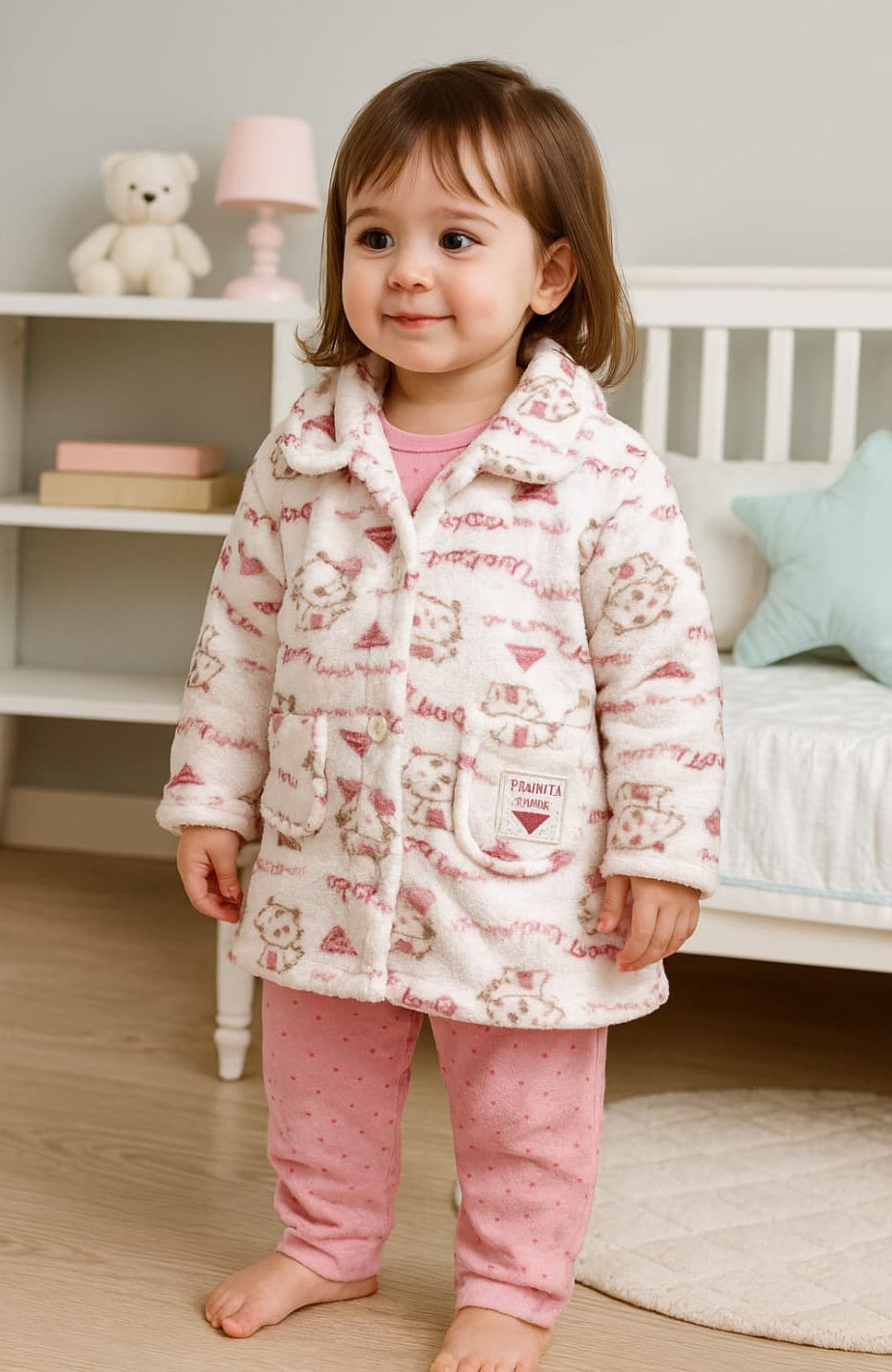 Bata bebé niño Privata coralina cohetes y planetas 525725062