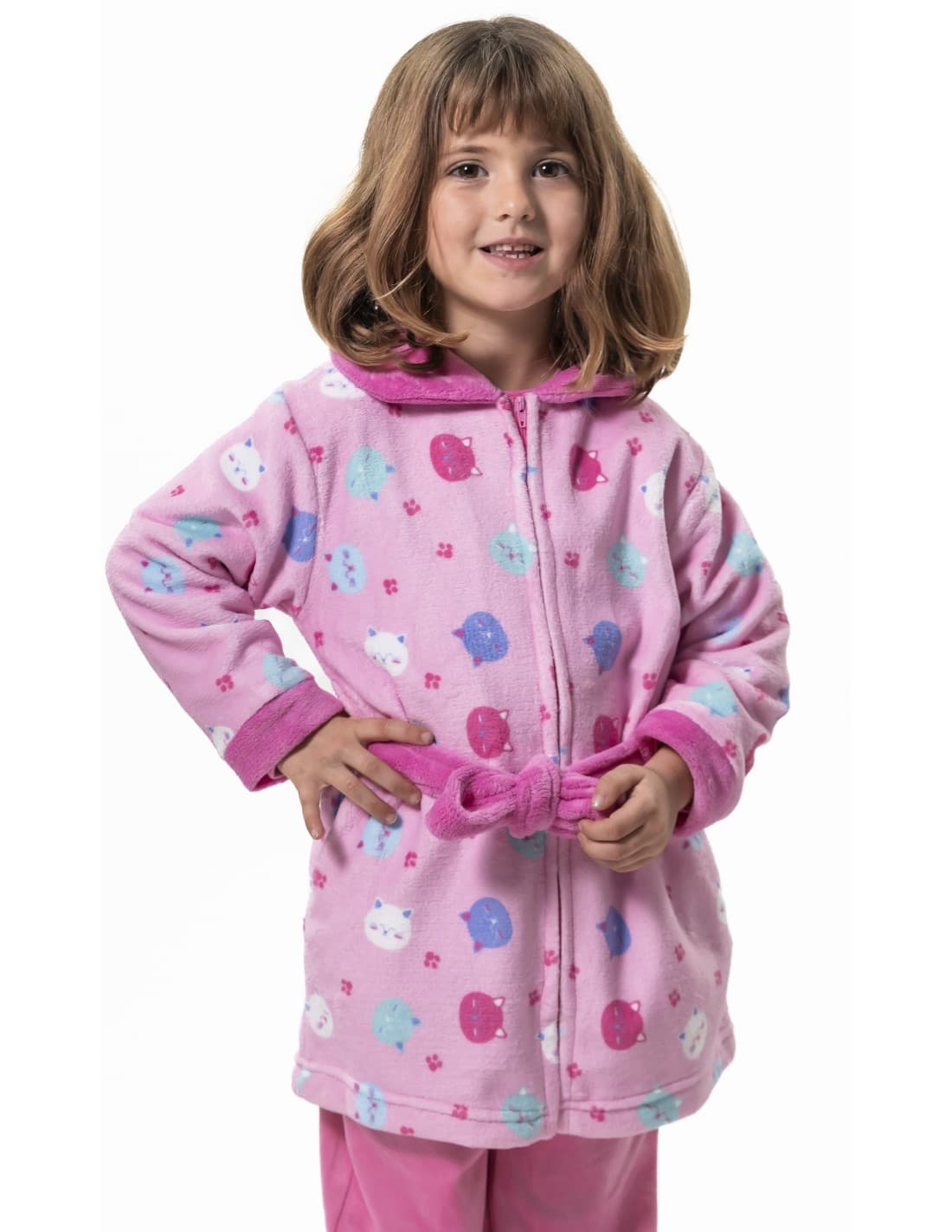 Nacarina Kinanit 8063 Roupão de banho infantil Coraline extra macio com cinto