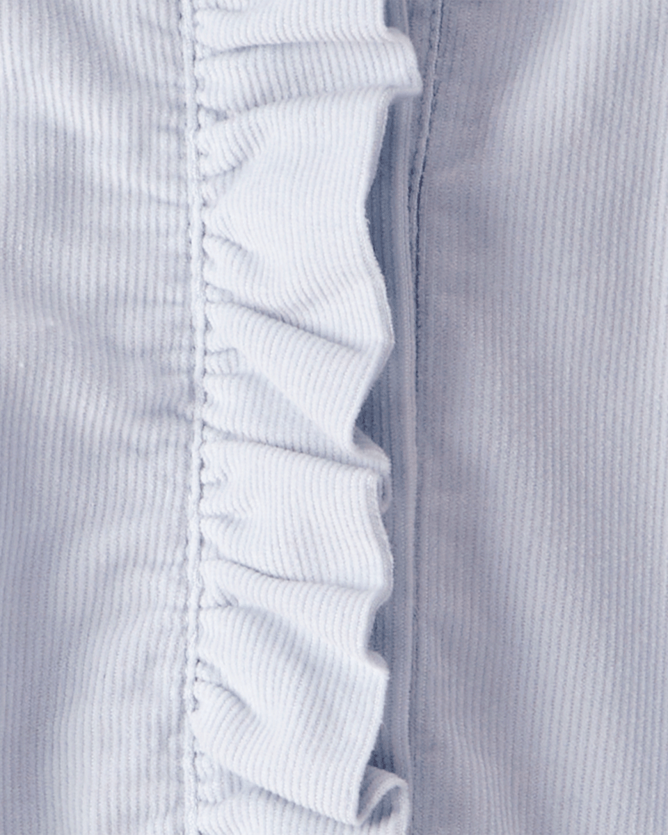 Body camisa de pana manga larga azul