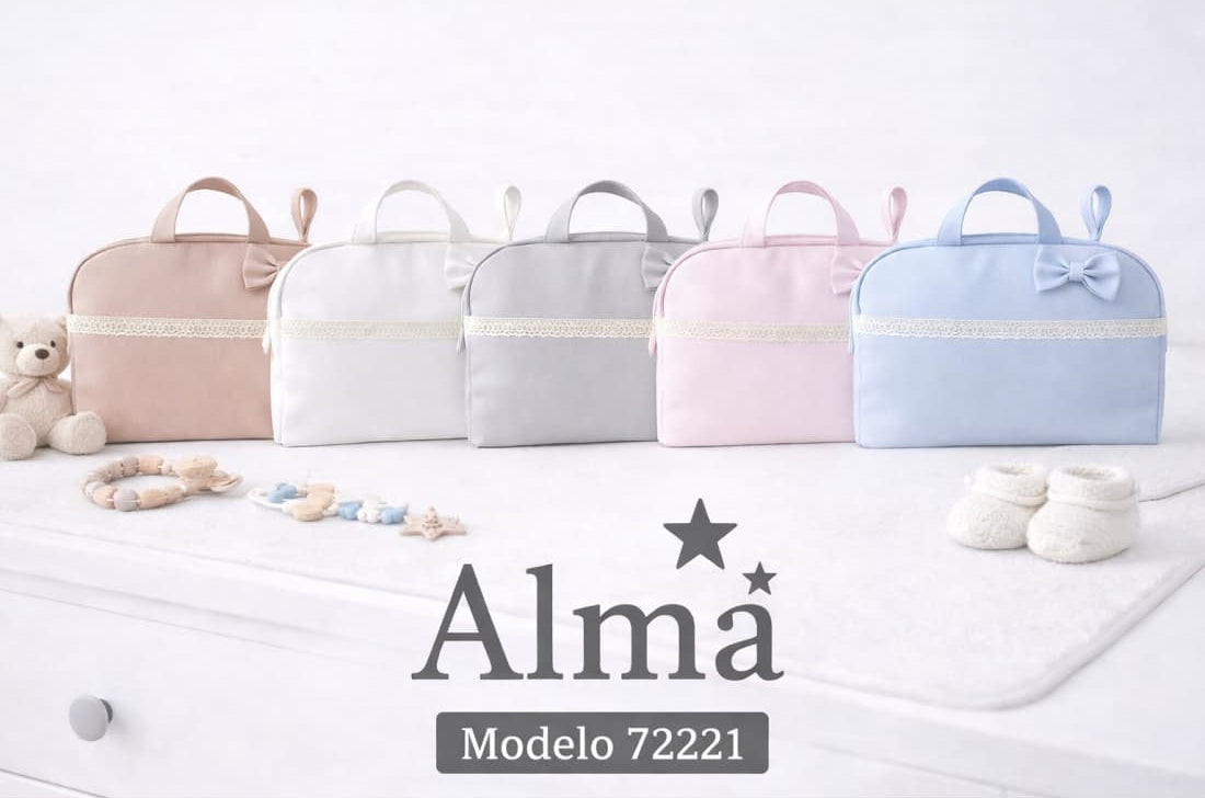 Bolso de bebé para carrito en polipiel con encaje – Alma Petit 72221
