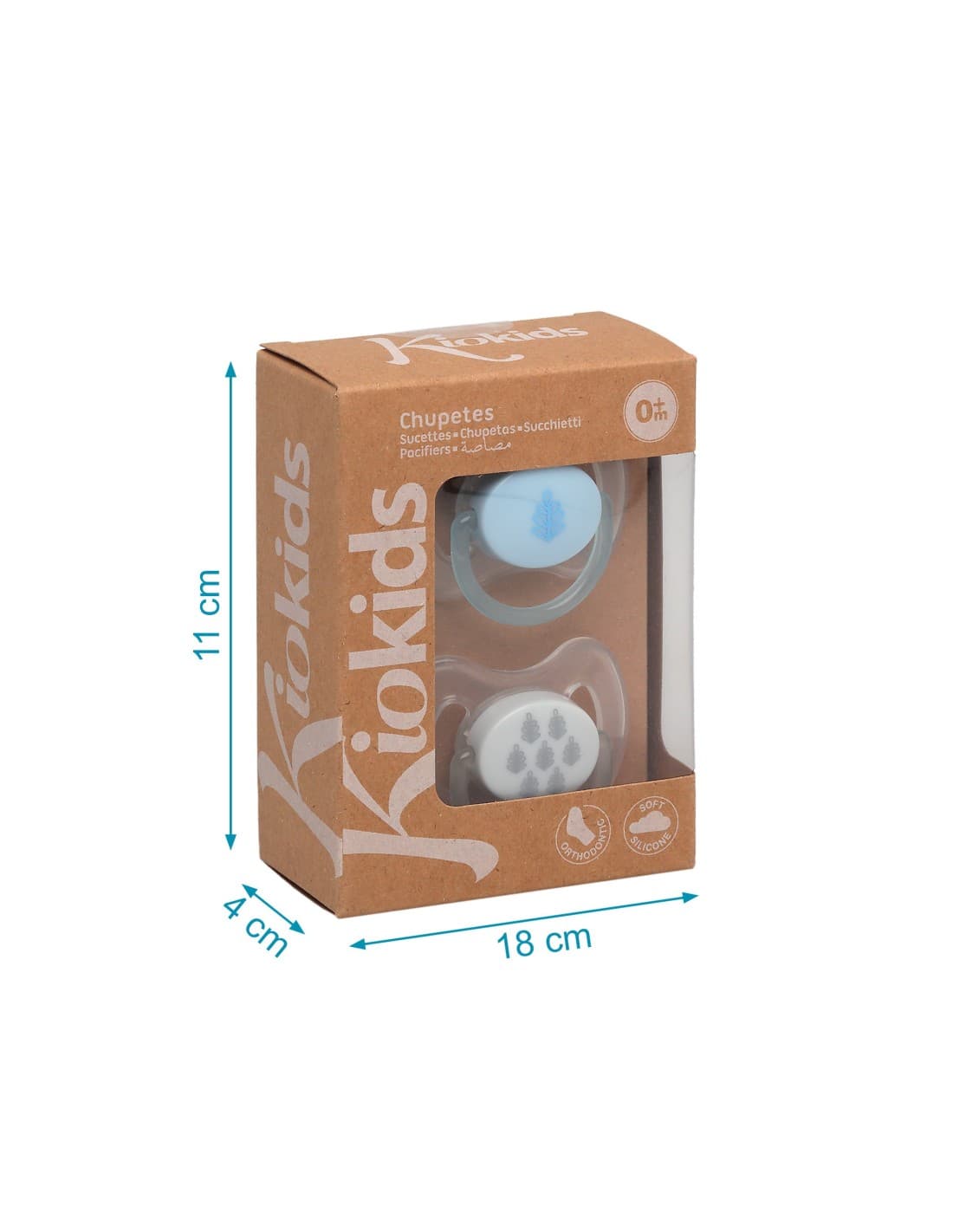 Chupete bebé KIOKIDS 2 UNIDADES CELESTE 521005723