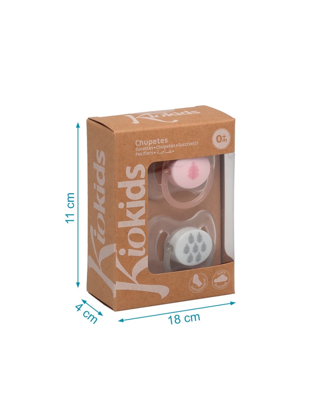 Chupete bebé KIOKIDS 2 UNIDADES ROSA 521005723