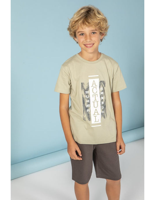 Conjunto niño verano verde y negro Babybol cómodo y moderno 622062308