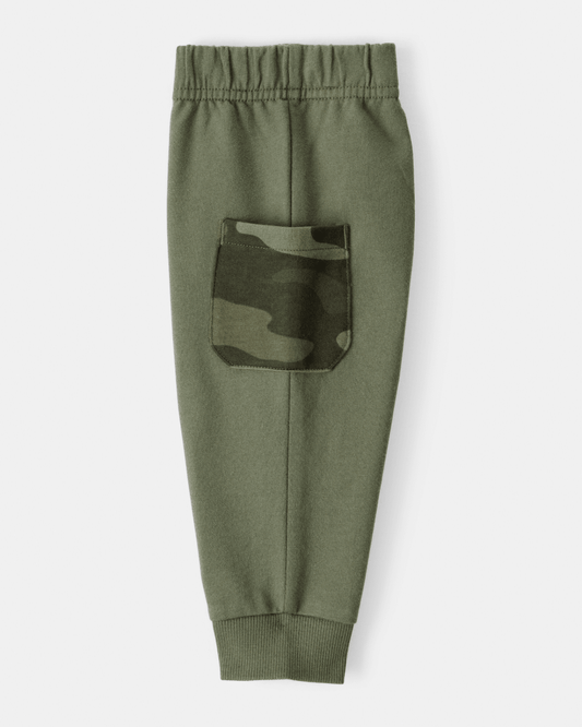 Conjunto 3 piezas con chaleco camuflado y jogger