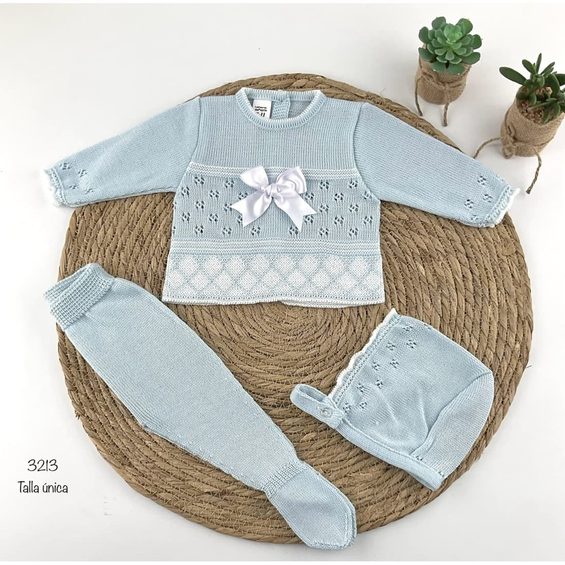 Conjunto de fios de pérolas para bebé 3213 Casinha do Pepito Celeste