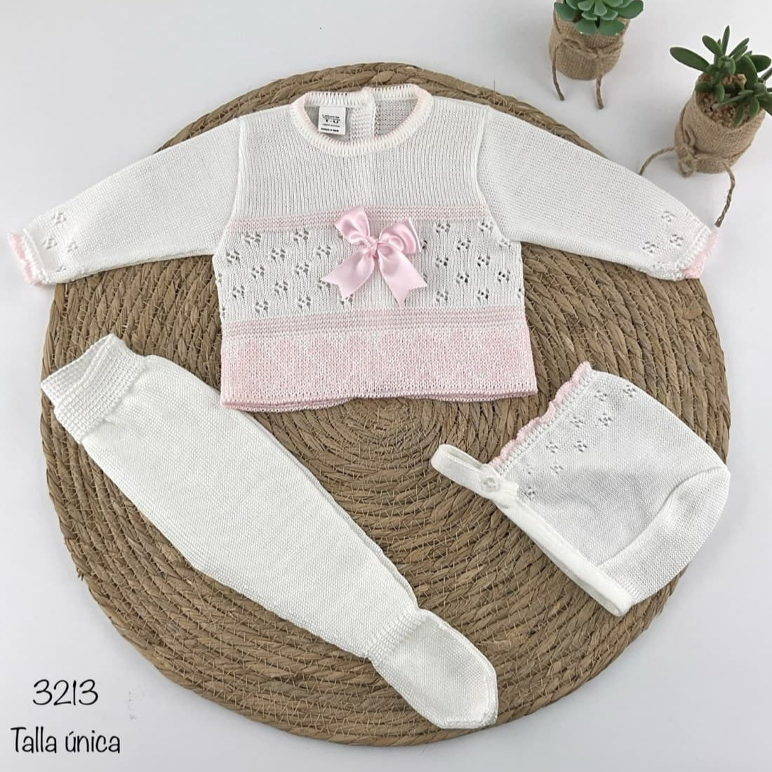 Conjunto de fios de pérolas para bebé 3213 Pepito's House Branco Rosa