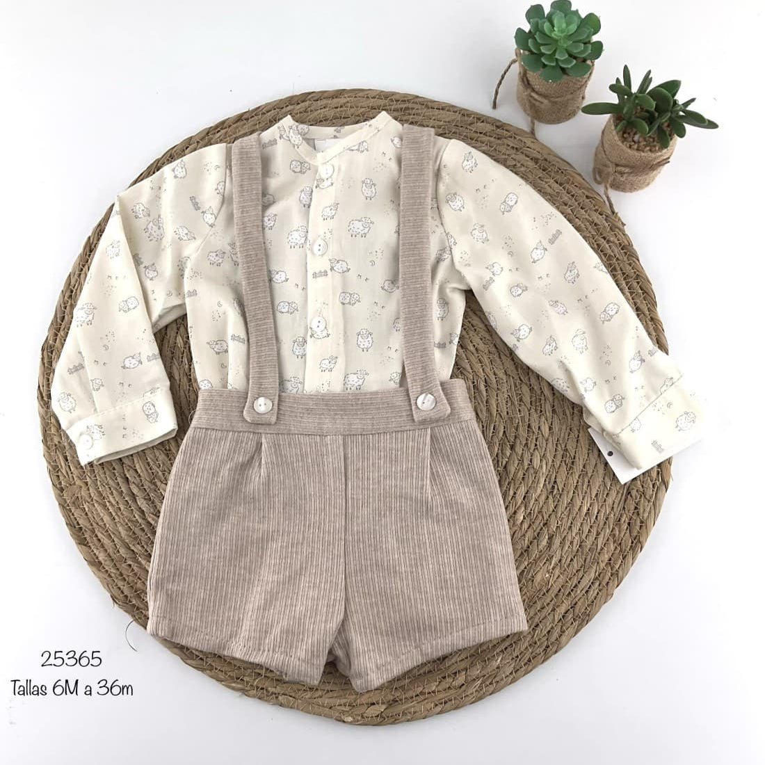 Conjunto bebé menino com suspensórios Baby Ferr 522125365 Camisola