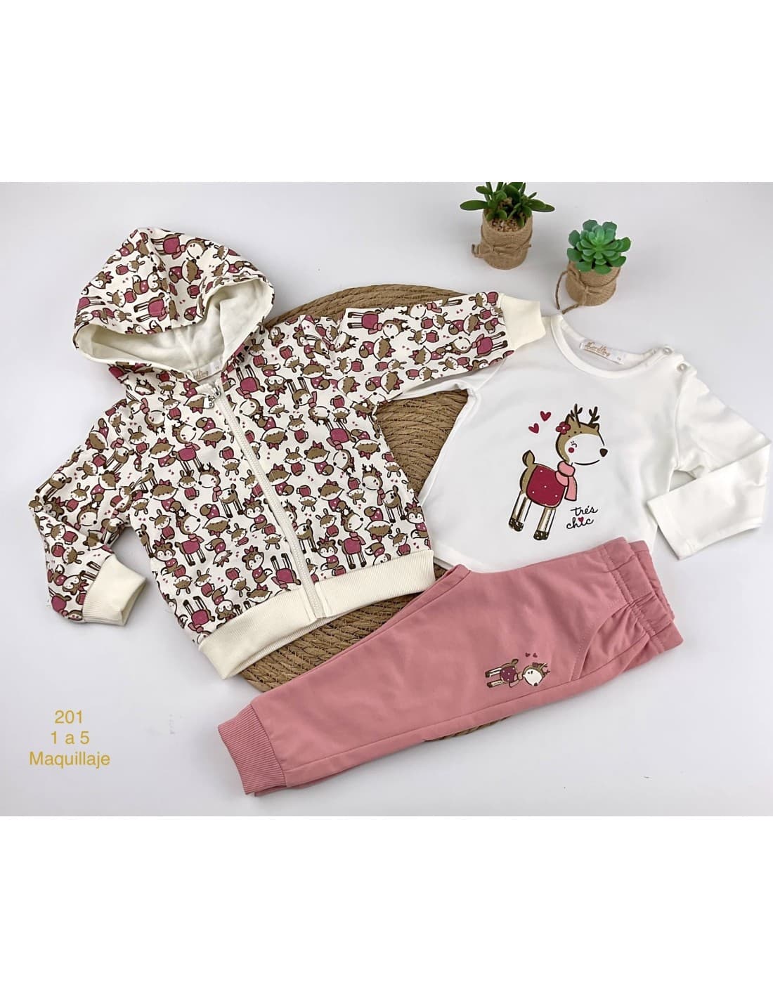 Conjunto chándal pantalón niña 3 piezas 522100201
