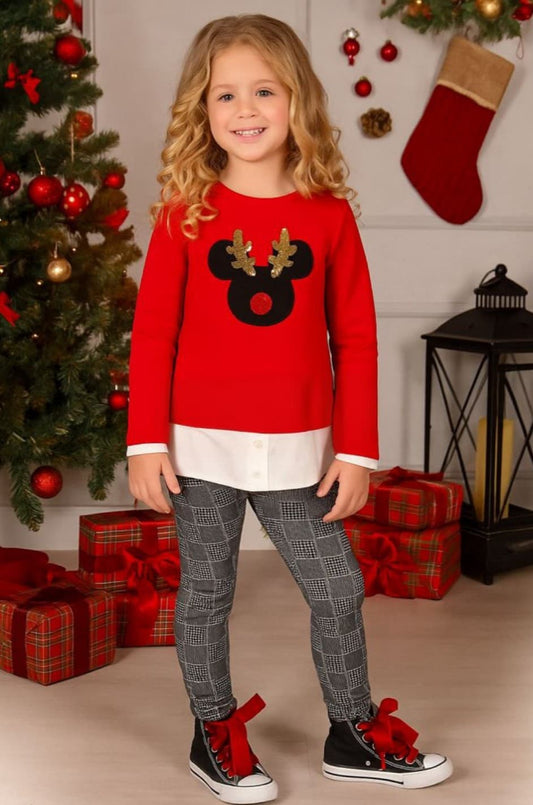 Ensemble cœurs pour fille Cala Kids avec t-shirt bleu et pantalon 3