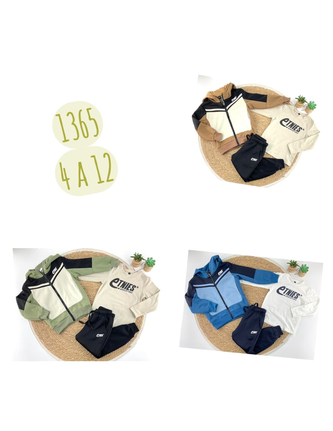 Conjunto chándal Niño 3 Piezas con Chaqueta, Camiseta y Pantalón 522101365 (4 a 12 años)