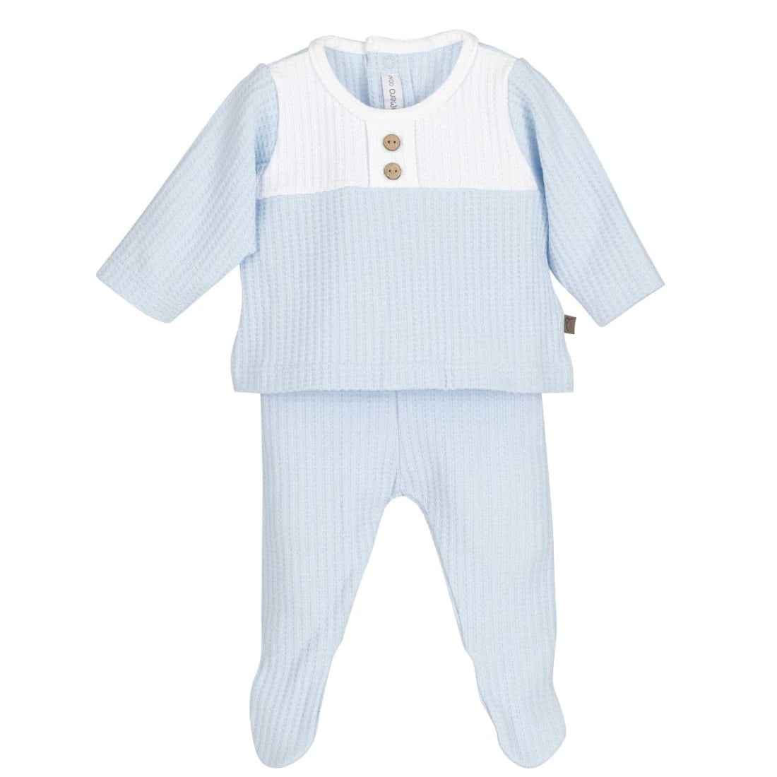 Conjunto polaina bebé algodón lycra Calamaro 621011272 celeste