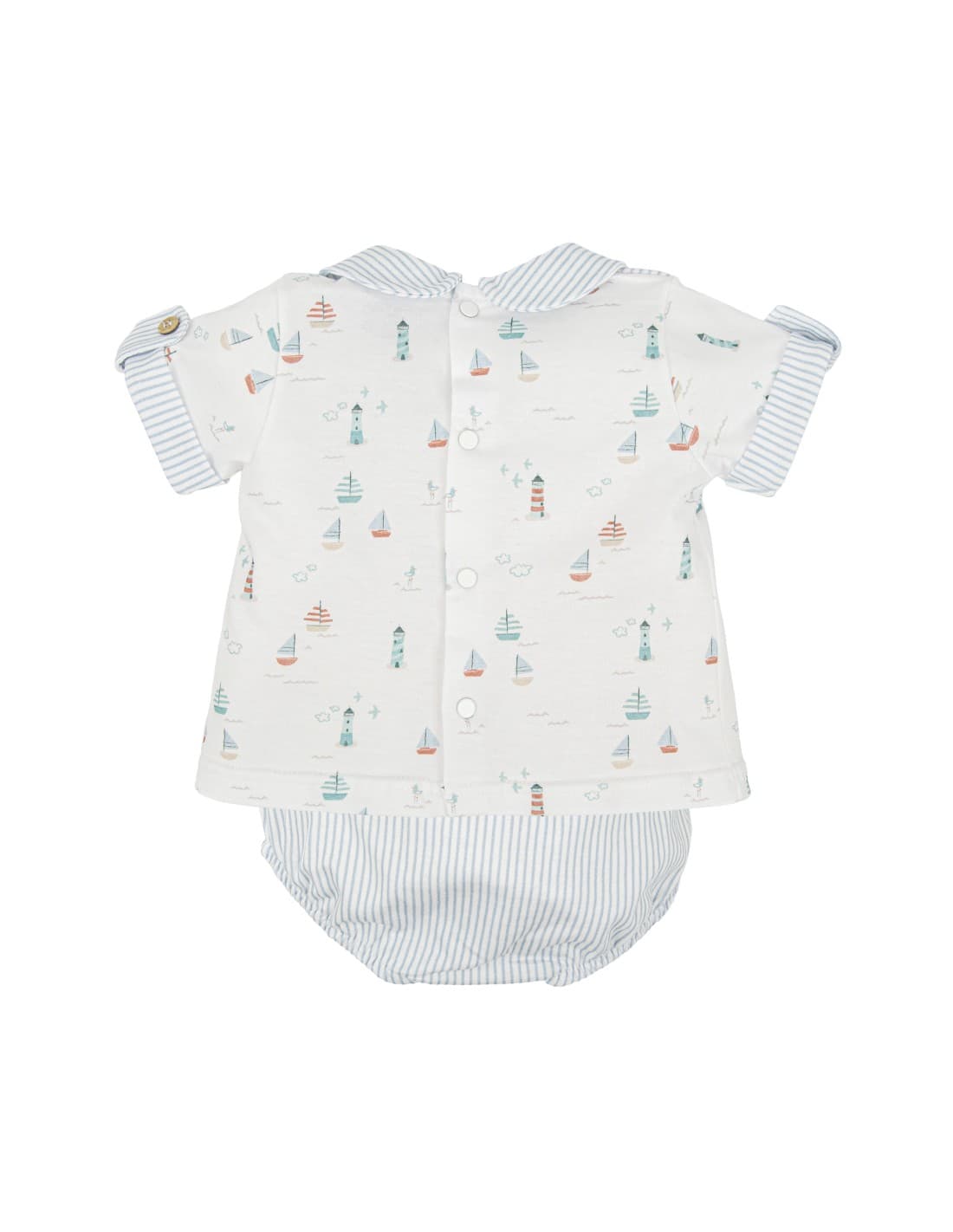 Conjunto ranita bebé niño Babidú con estampado marinero 621040221