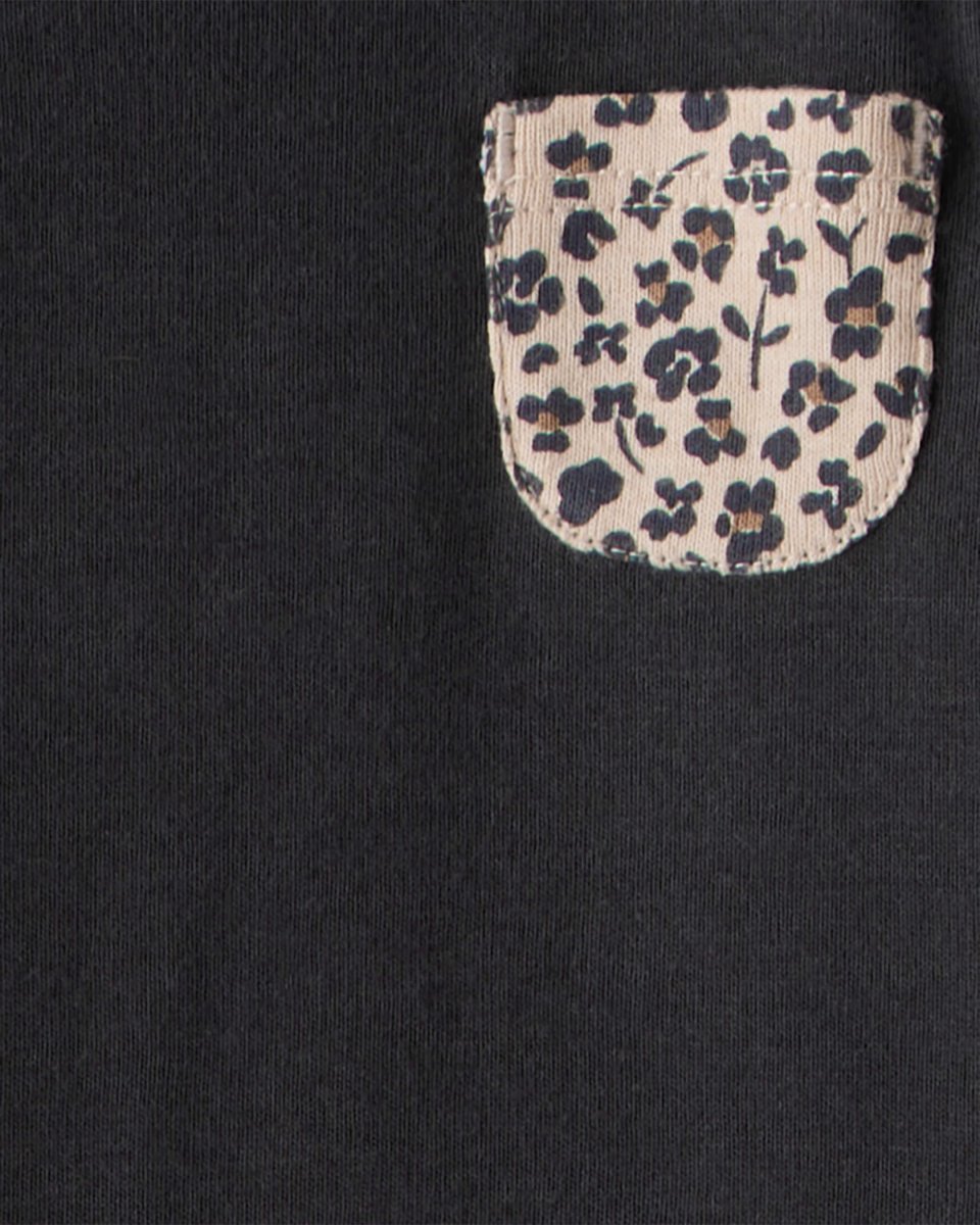 Conjunto tres piezas bodies manga larga y pantalón estampado leopardo
