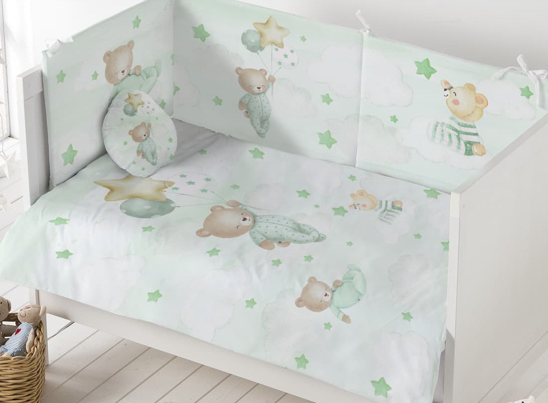 Edredón conjunto 3 piezas Nube – Baby Pasitos 521003056 Verde