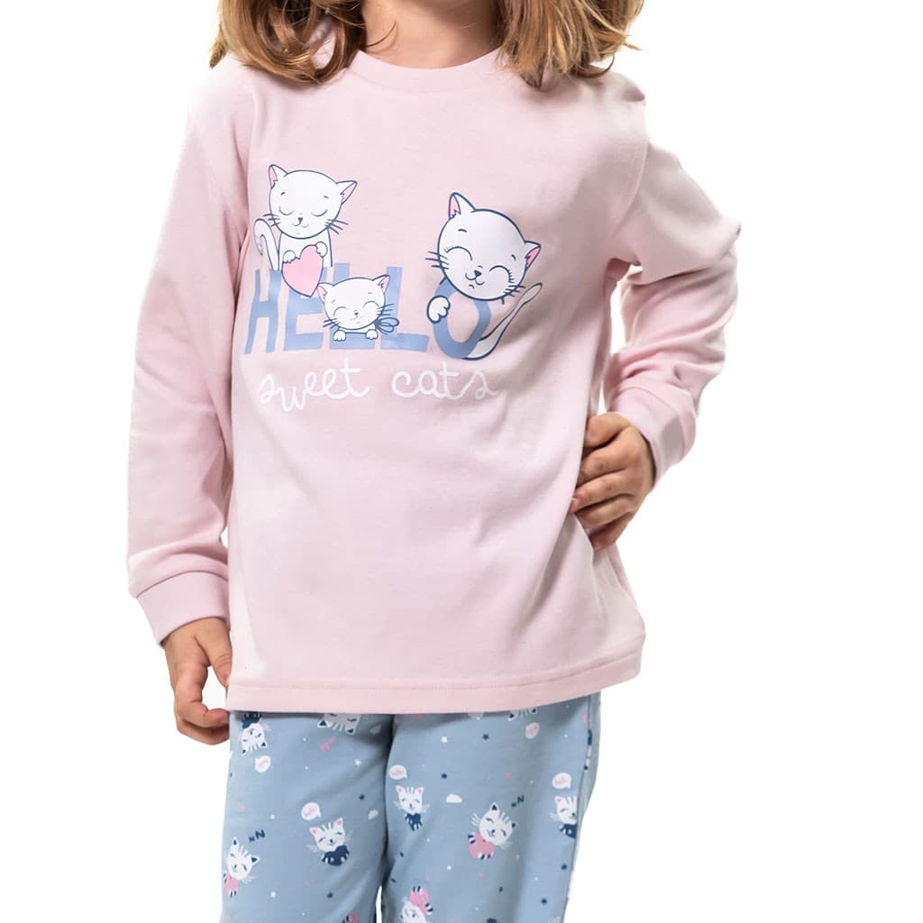Pijama de mulher Kinanit 525100454 de elastano macio com estampado de coração