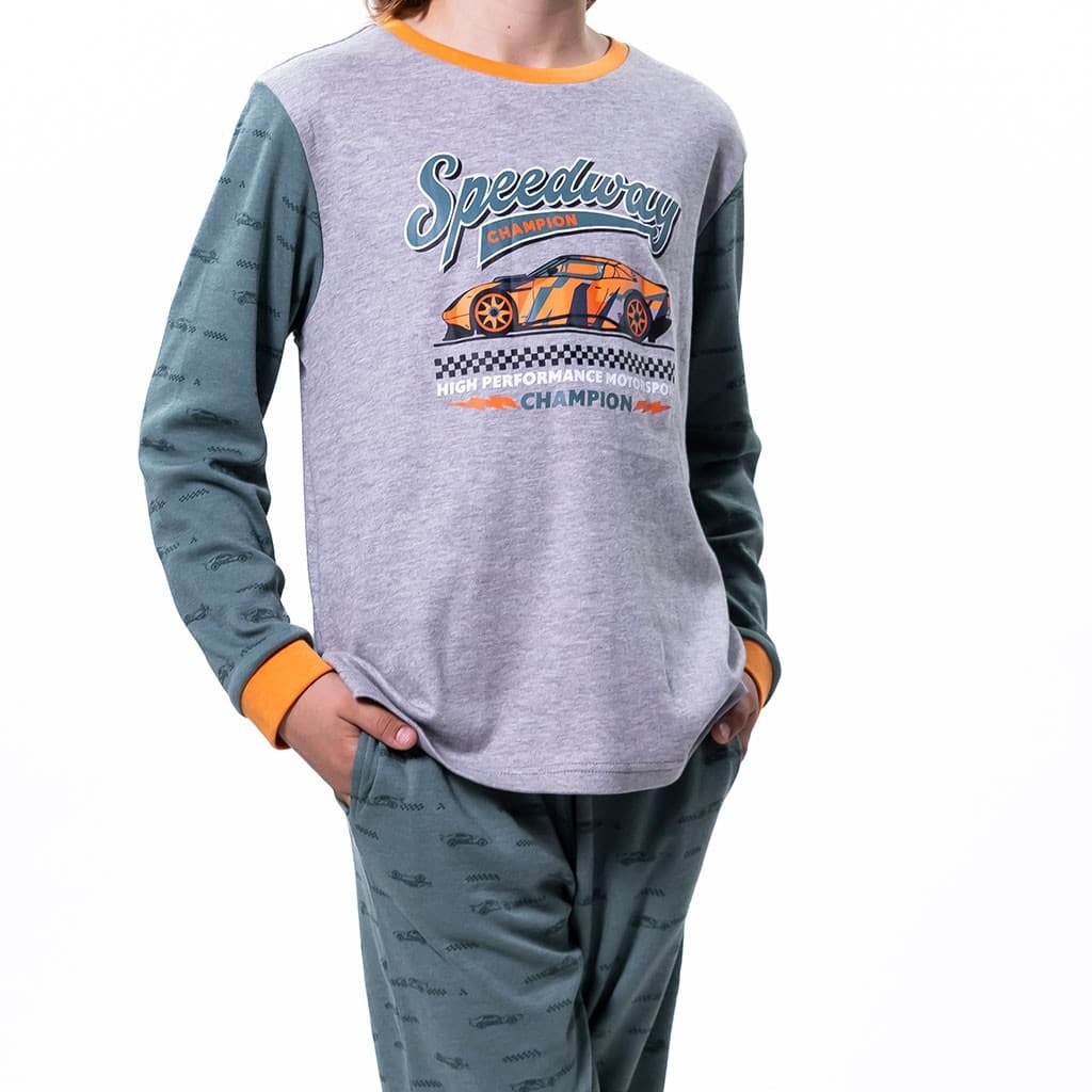 Pijama de mulher Kinanit 525100454 de elastano macio com estampado de coração