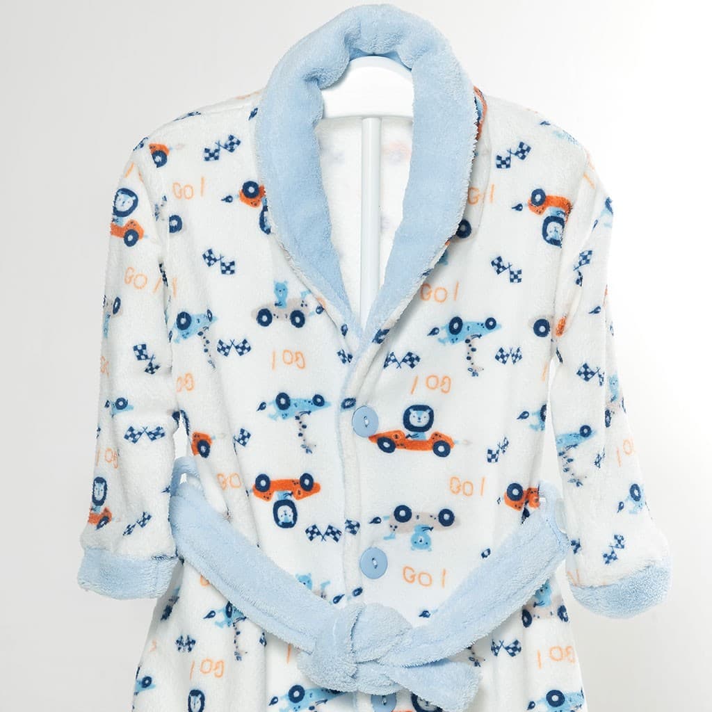 Roupão de Banho KINANIT Baby Coral Fleece com Estampado Coração 8309