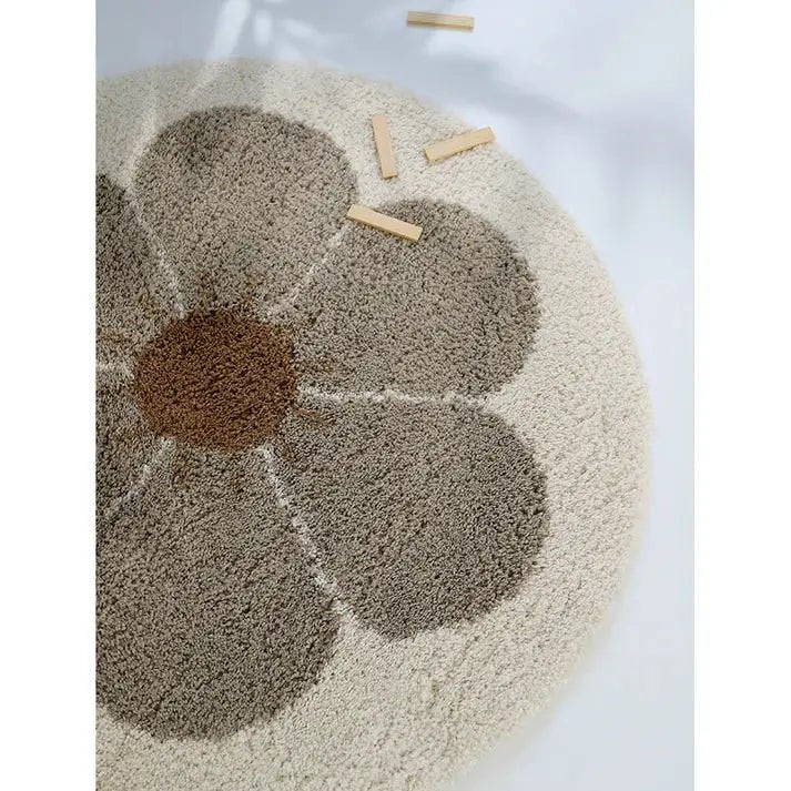 Alfombra Infantil BOHEMIAN DAISY ROND TAUPE