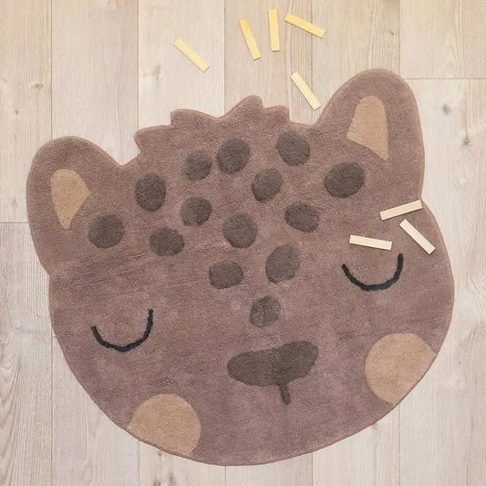 Alfombra Infantil Leopardo Sören 95x105cm para Dormitorio Infantil