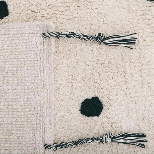 Alfombra Infantil NÜMI BLACK con lunares 100x150