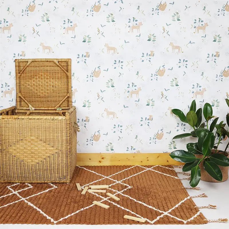 Alfombra infantil de algodón lavable LÄSSA TOFFEE S