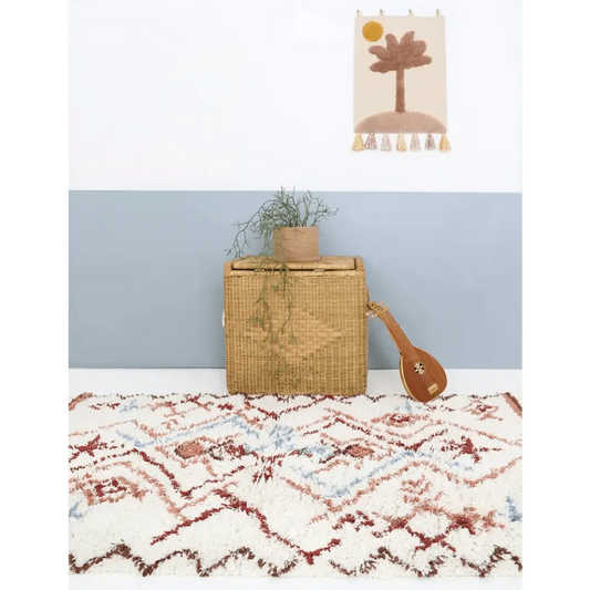 Alfombra de algodón lavable en lavadora berbère KARMEN 100x160