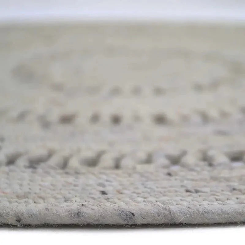 Alfombra de lana redonda BIBEK GRIS M