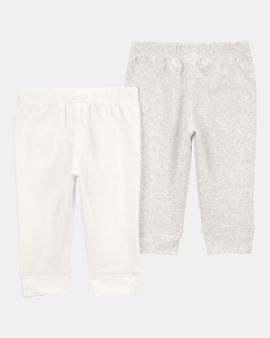 Pack dos pantalones algodón gris