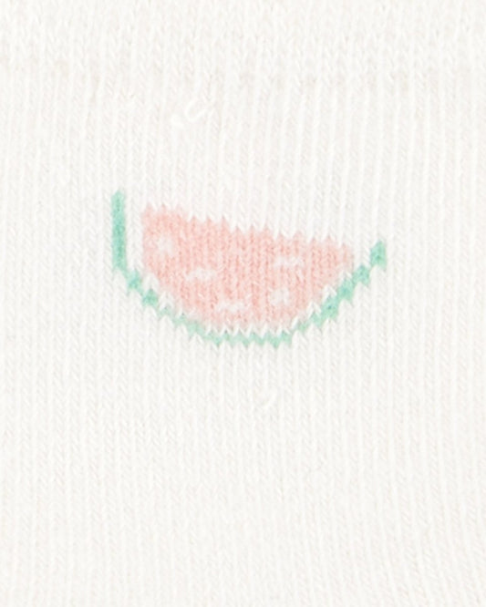 Pack seis pares de calcetines de rizo con estampado de frutas