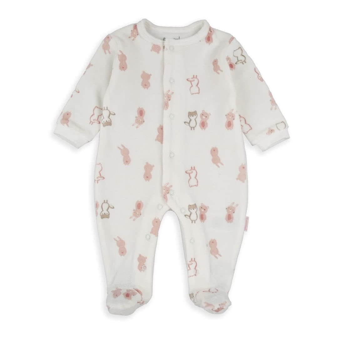 Pelele bebé terciopelo con estampado animalitos Babybol 521150044