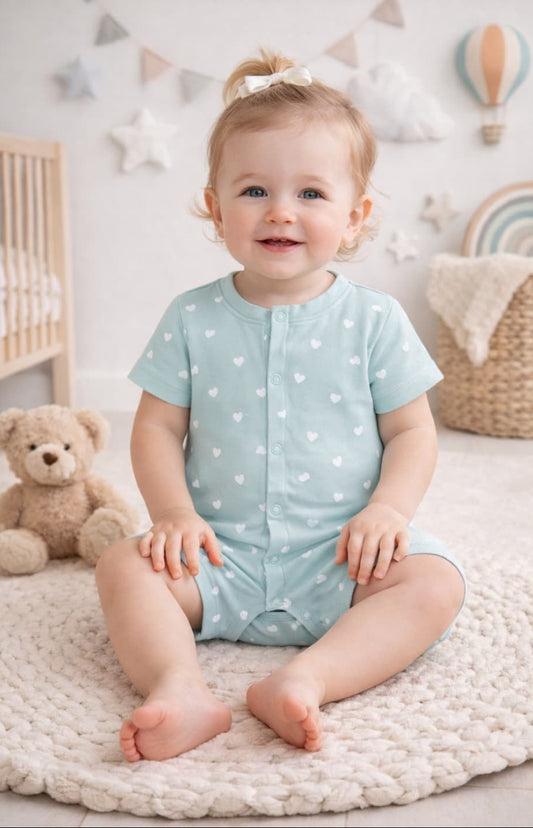 Pelele bebé verde agua Street Monkey 621061080– Cómodo, fresco y perfecto para verano