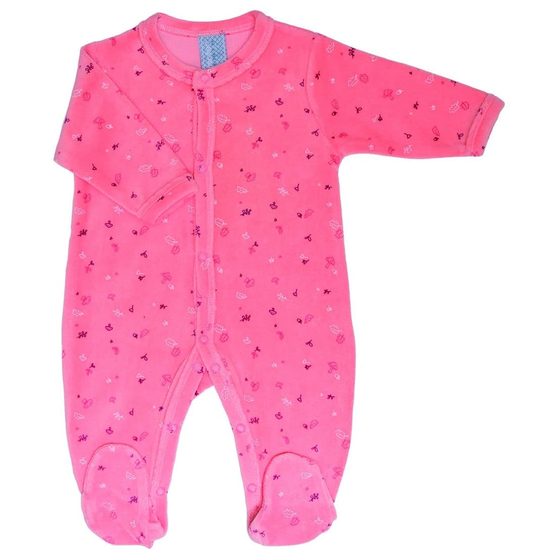 Macacão Muslher veludo rosa bebé 521151606 Suavidade e conforto para o seu pequeno