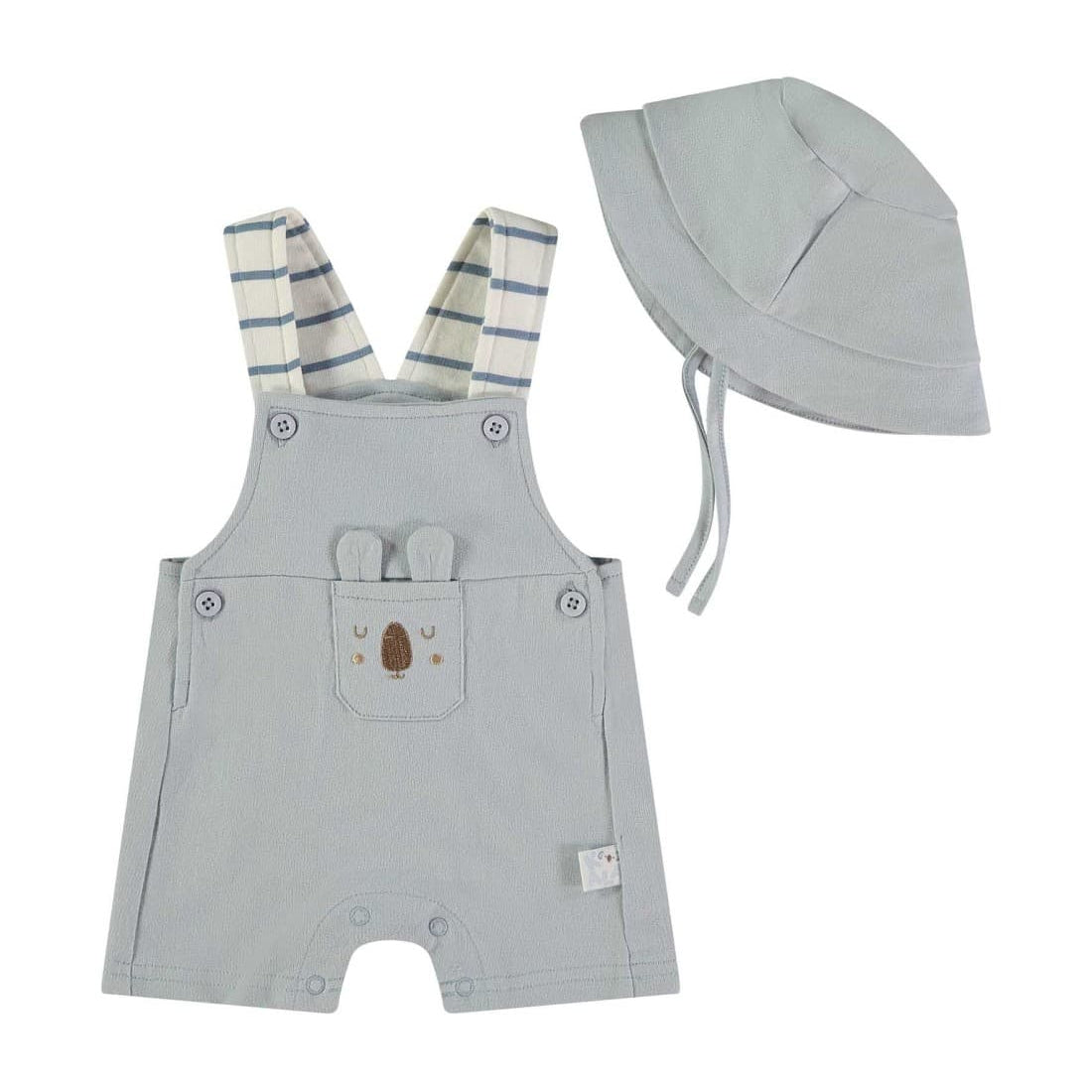 Peto de bebé con gorro a juego Babybol en azul suave 622060452