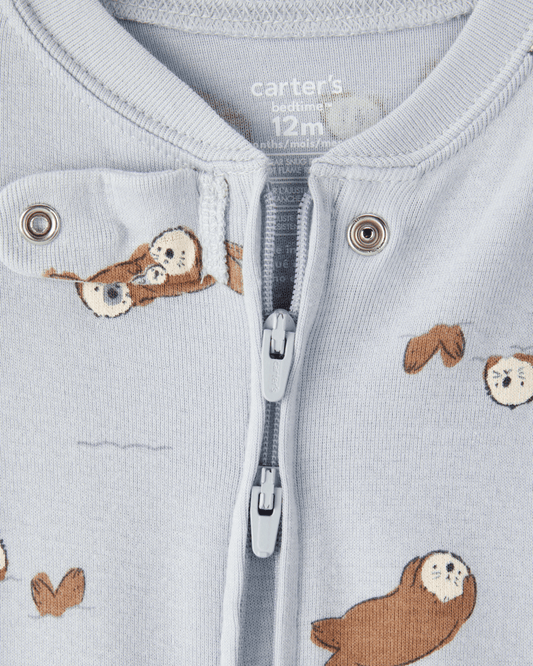 Pijama algodón con diseño azul