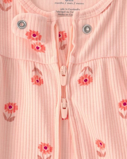 Pijama de algodón con estampado floral