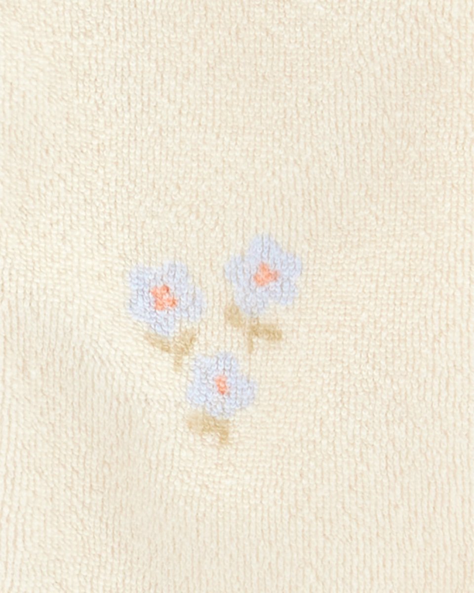 Pijama entero de rizo con cremallera y estampado floral