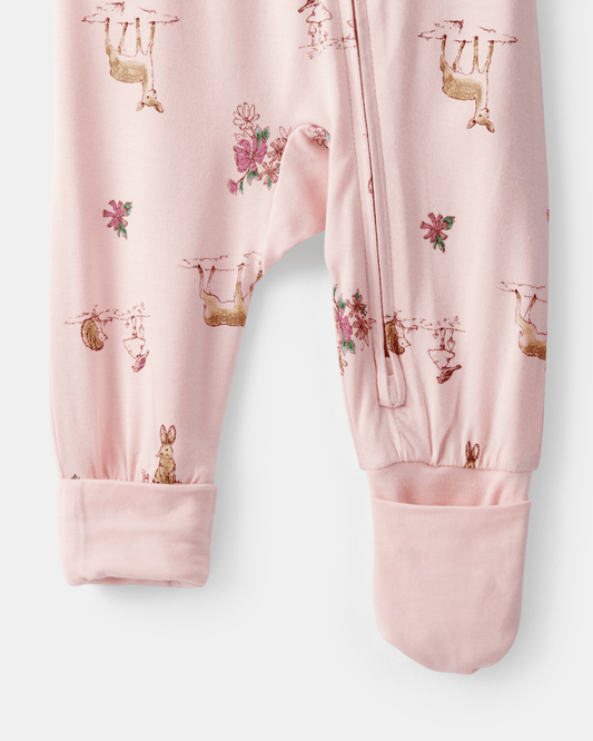 Pijama sostenible de algodón suave, diseño ciervos rosas