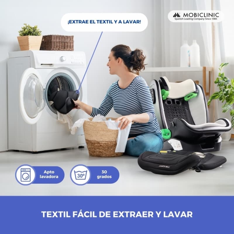 Silla de coche infantil Lionfix Max Mobiclinic IsoFix i-Size Reclinable 3 posiciones Grupo 2/3 15-36 kg 100-150 cm 3,5-12 años